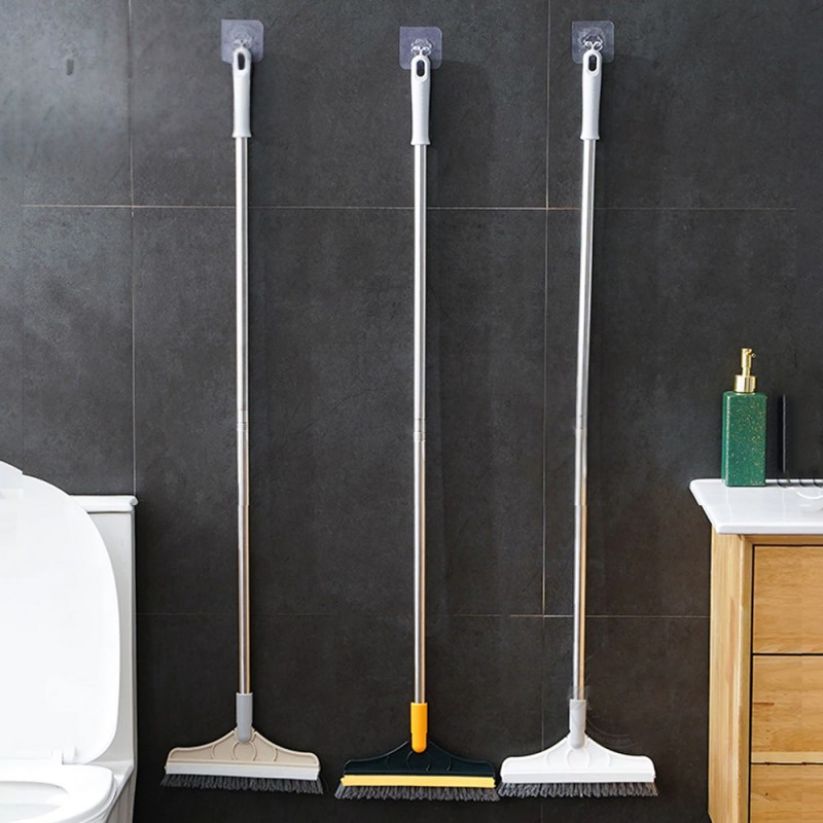 2 In 1 Floor Scrub Brush Rotating With Long Handle