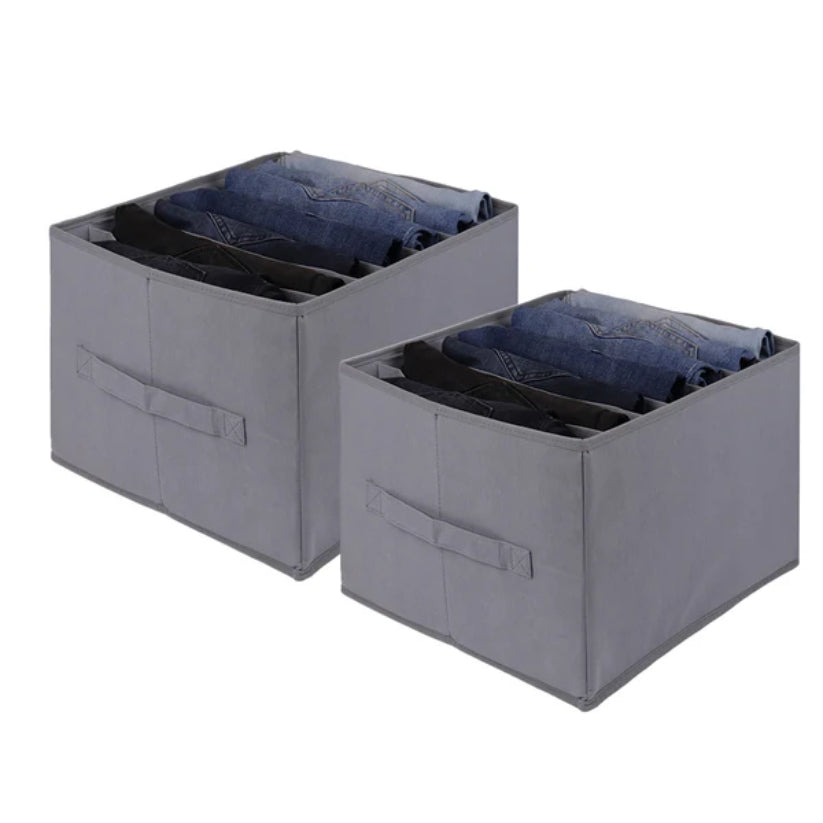 6 Compartments Non-Woven Clothes Organizer (Pack Of 3)