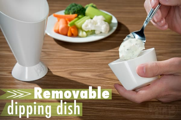 Multi-Function Snack Holder With Dipping Cup (Pack Of 2)