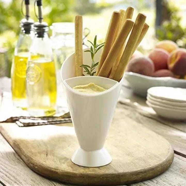 Multi-Function Snack Holder With Dipping Cup (Pack Of 2)