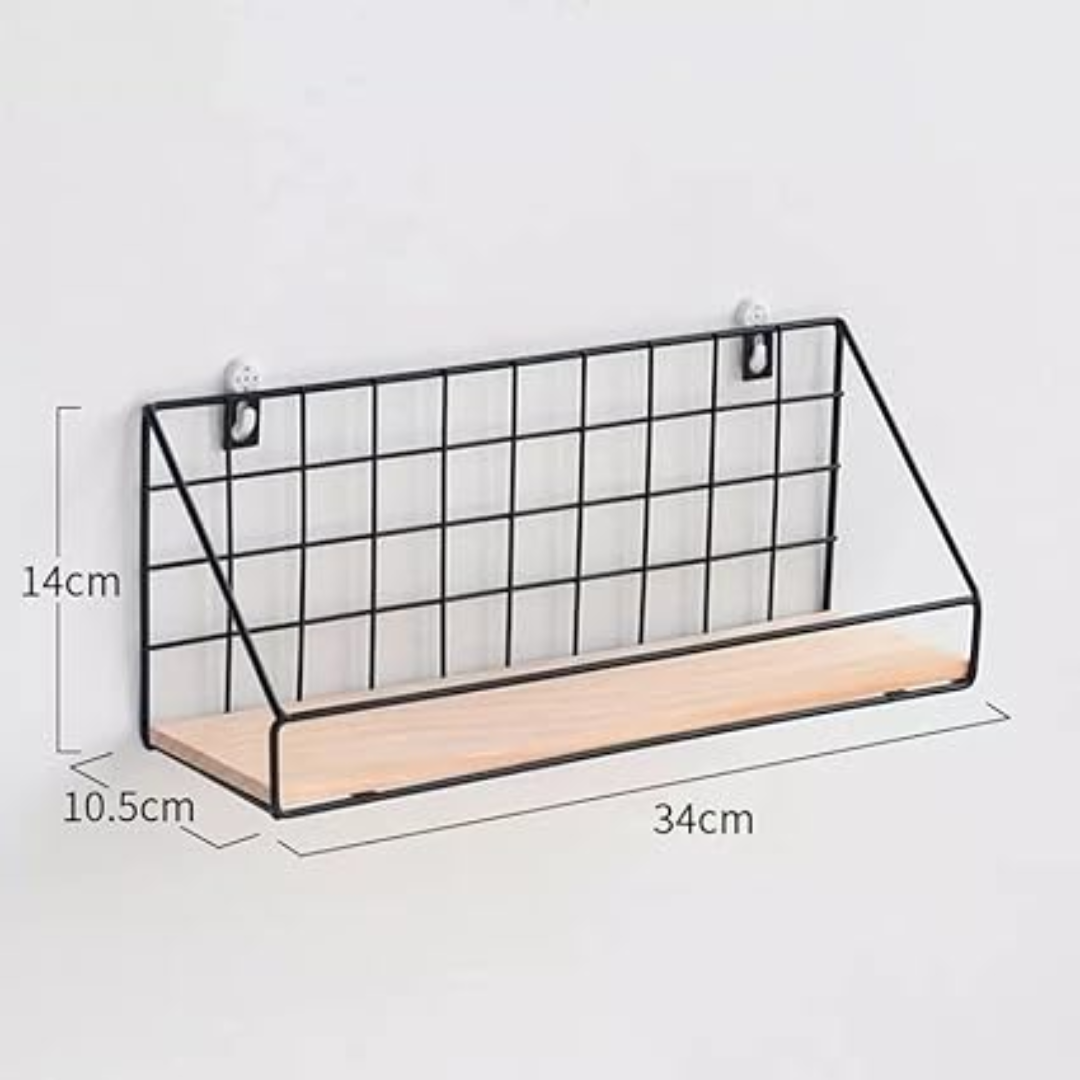 Multi Purpose Metal Plus Wooden Storage Wall Rack