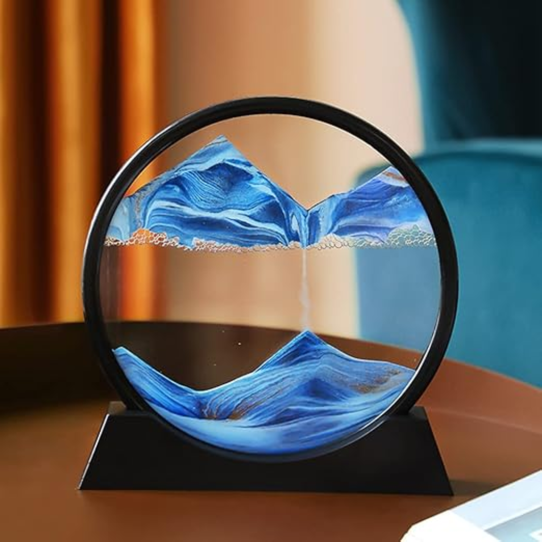 Creative 3D Moving Sandscape Hourglass Frame