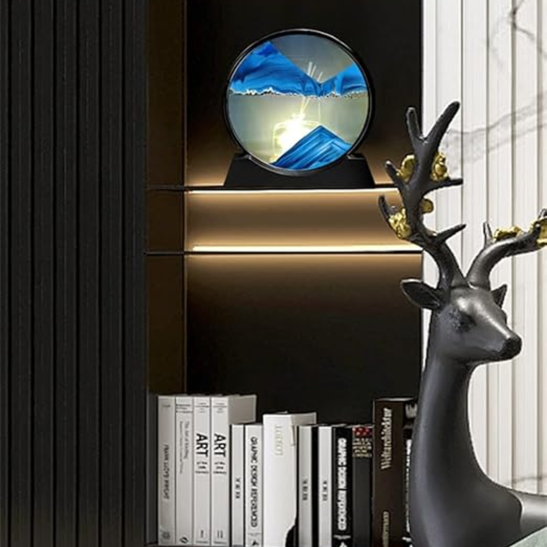 Creative 3D Moving Sandscape Hourglass Frame