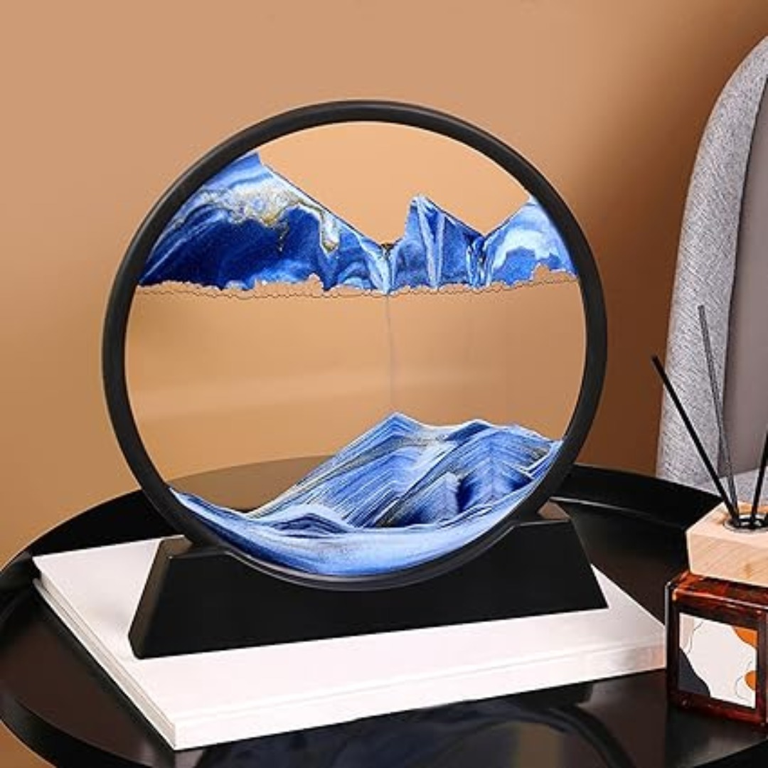 Creative 3D Moving Sandscape Hourglass Frame