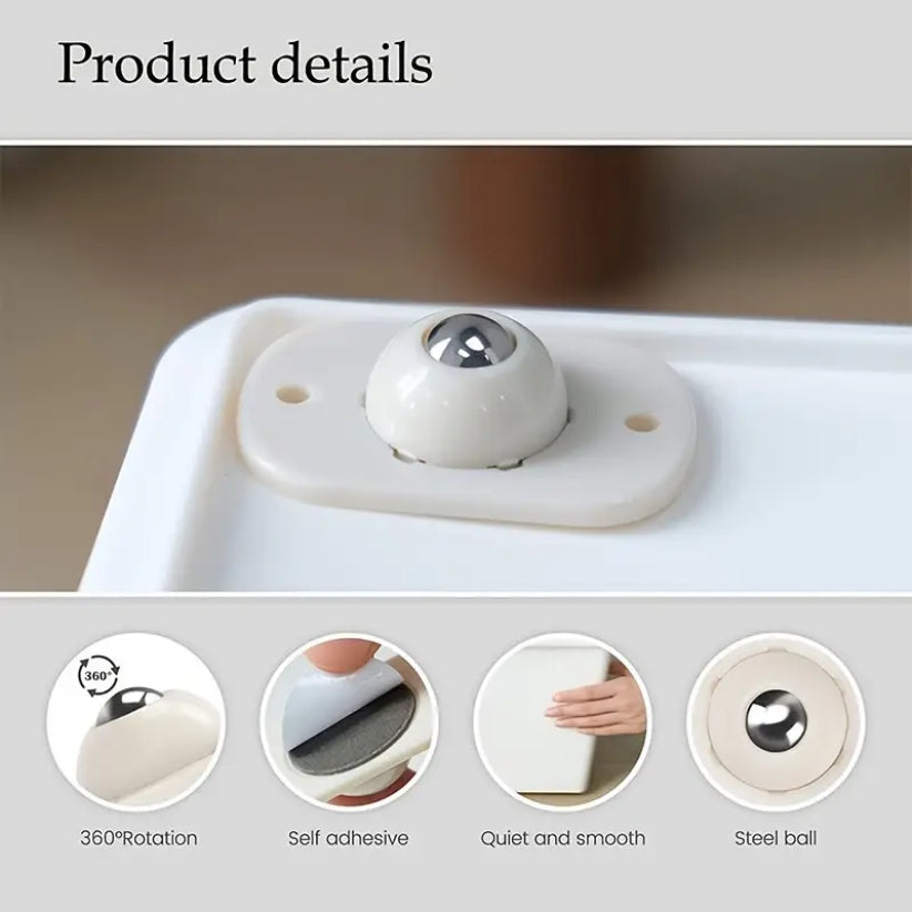 Set Of 4 Small Rotating Furniture Wheels