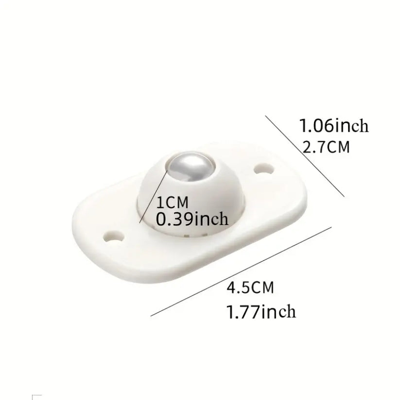 Set Of 4 Small Rotating Furniture Wheels
