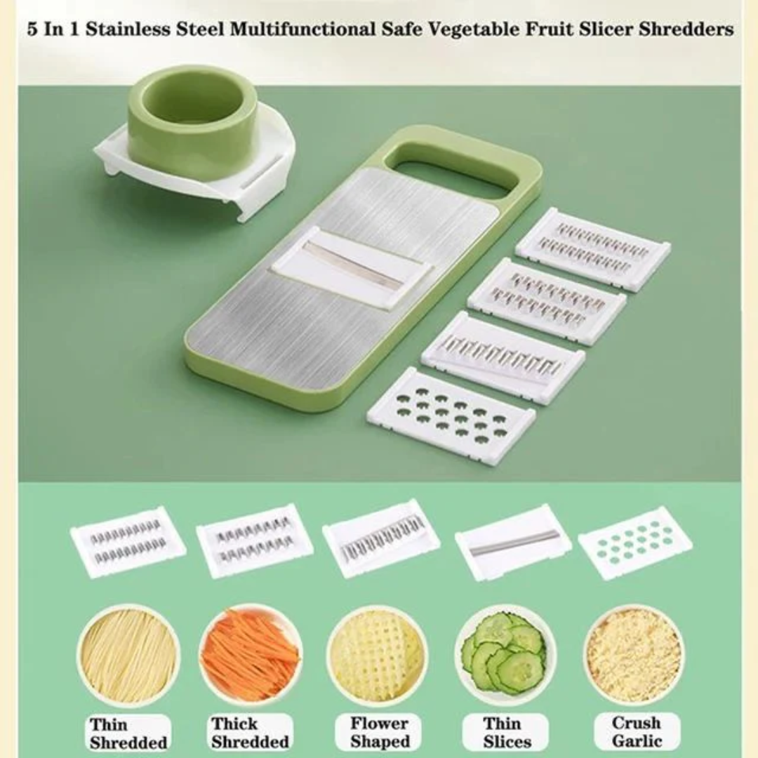 5 In 1 Manual Vegetable Slicer Cutter