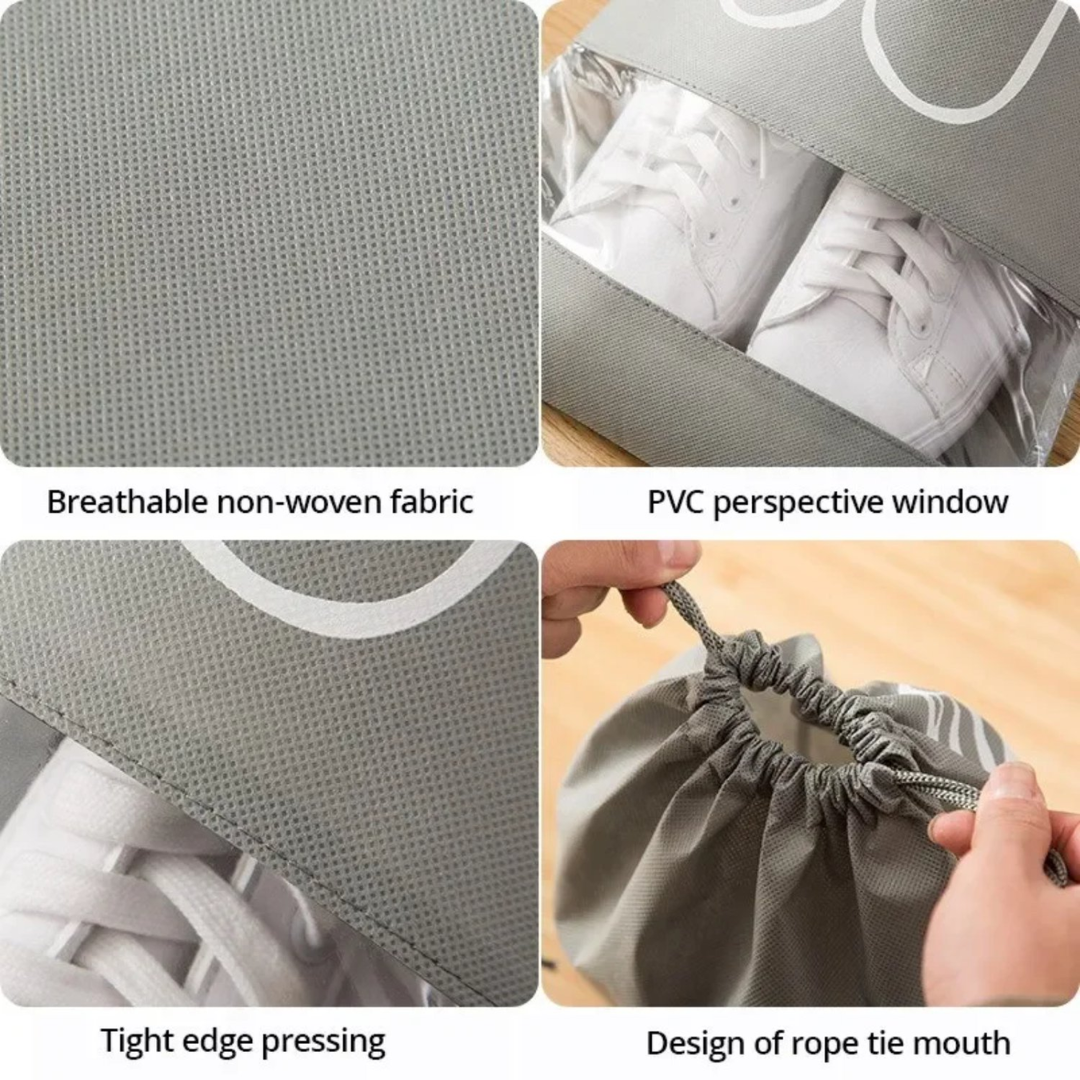 Drawstring Travel Shoe Bags Pack Of 5