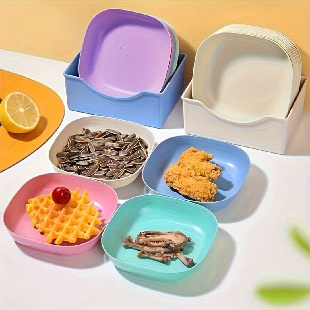10Pcs Creative Snack Plates/ Spit Bone Dish Set