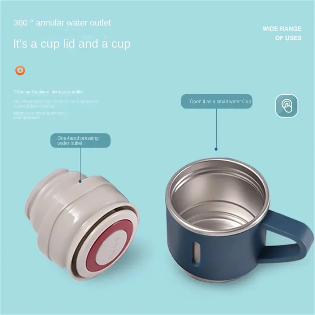 Three-in-One Hot & Cold Thermal Flask Set with Matching Cups
