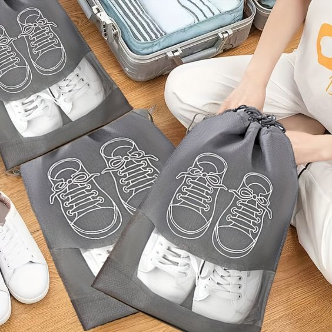 Drawstring Travel Shoe Bags Pack Of 5