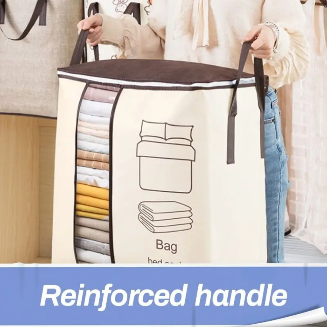 Extra-Large Multi-Use Storage Bag and Organizer for Clothes and Blankets