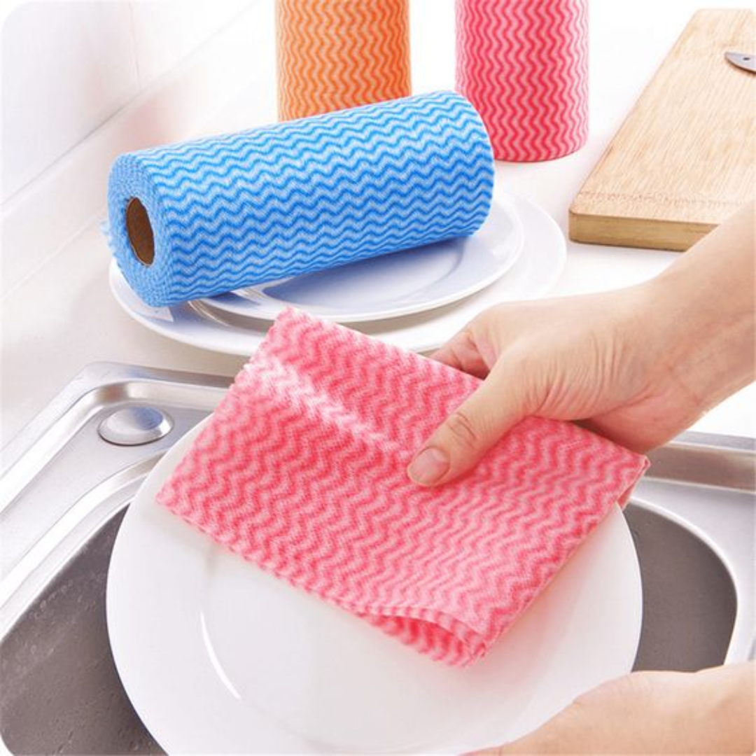 Multipurpose Reusable Non Woven Wipes 50 Count/Roll