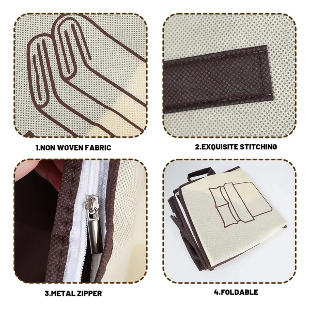Extra-Large Multi-Use Storage Bag and Organizer for Clothes and Blankets