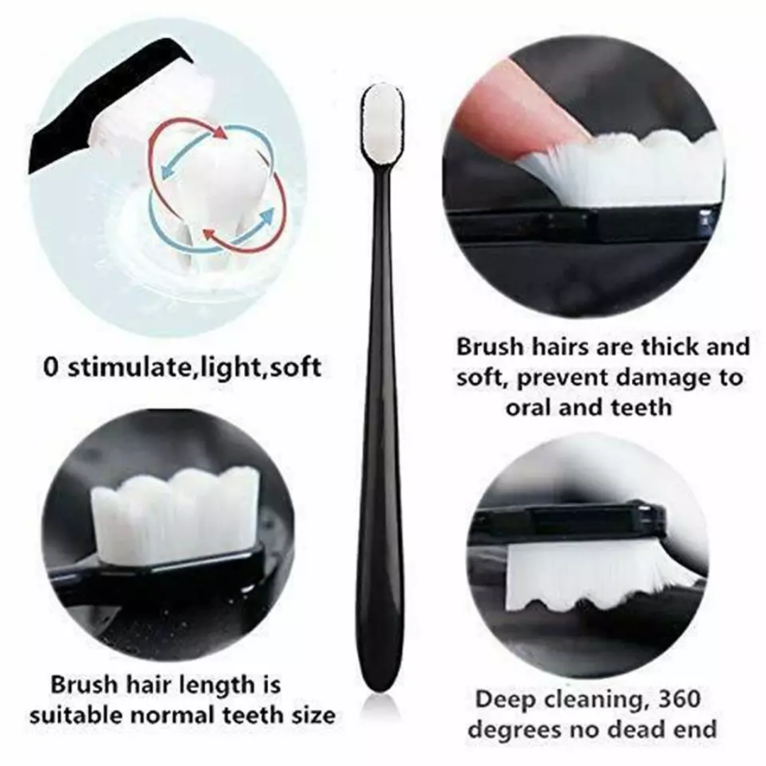 Premium Nano Toothbrush for Sensitive Gums and Teeth (Multicolor)
