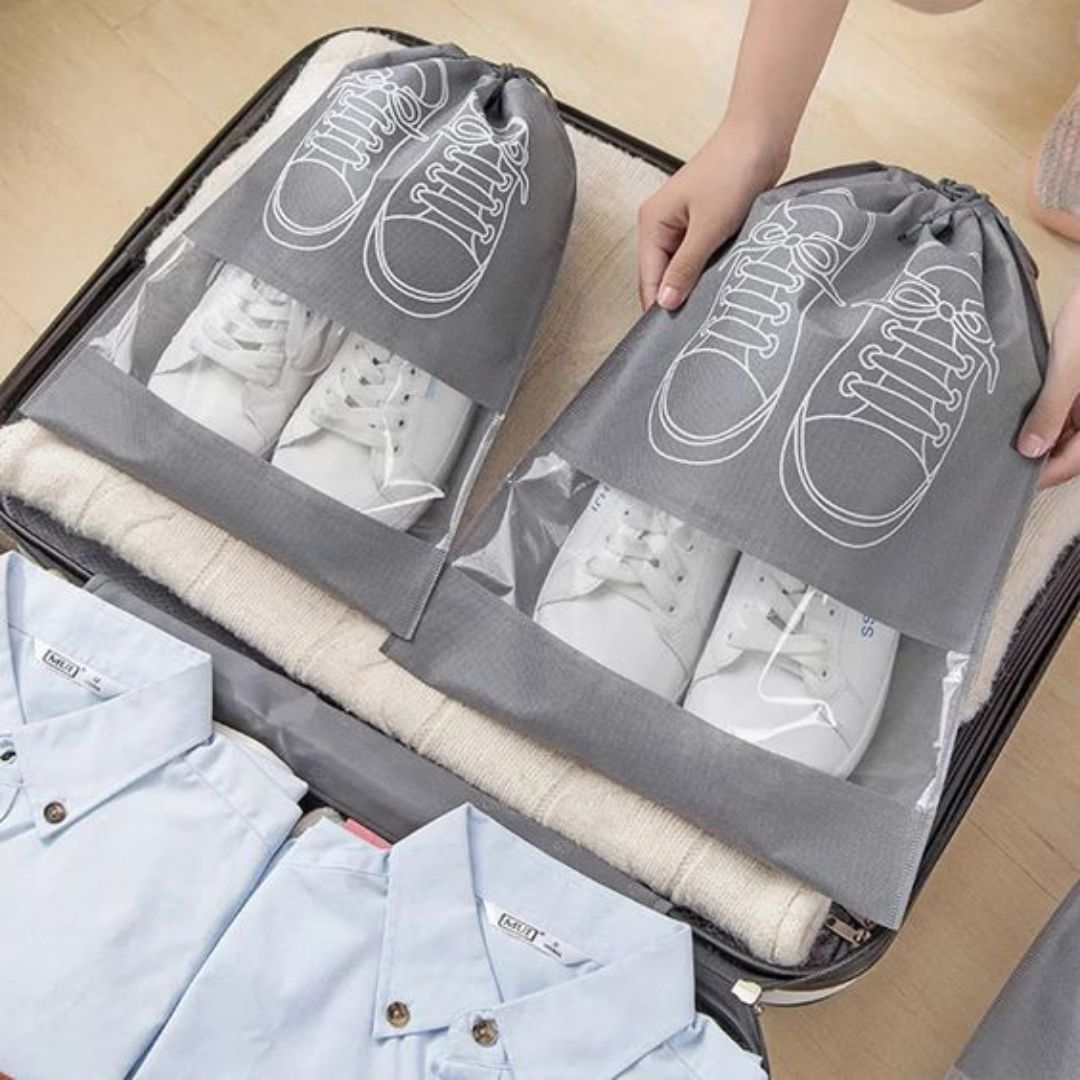 Drawstring Travel Shoe Bags Pack Of 5