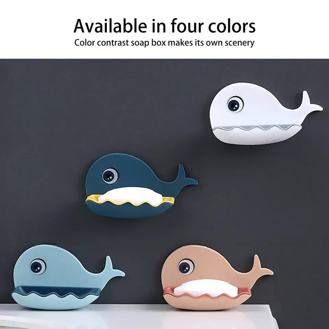 Stick On Whale Soap Dish (Pack Of 2)