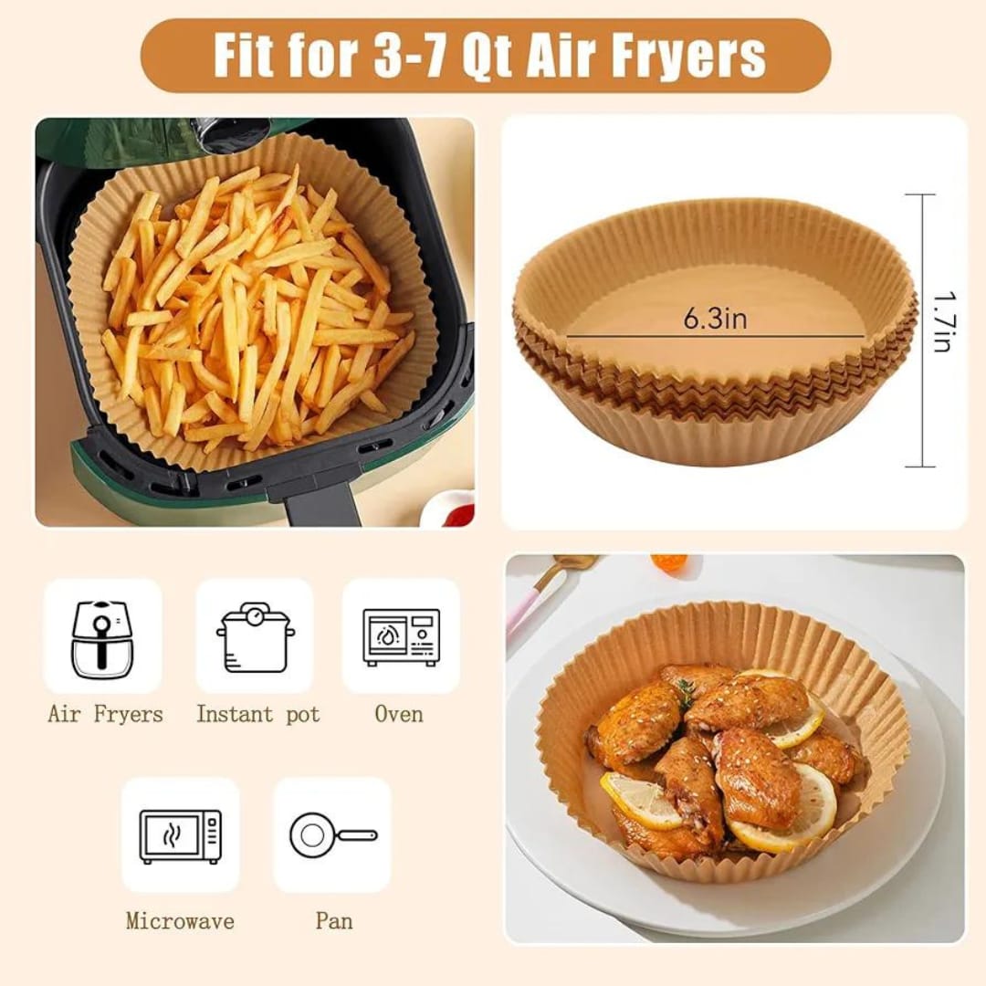 Air Fryer Disposable Baking Paper Liner 50pcs