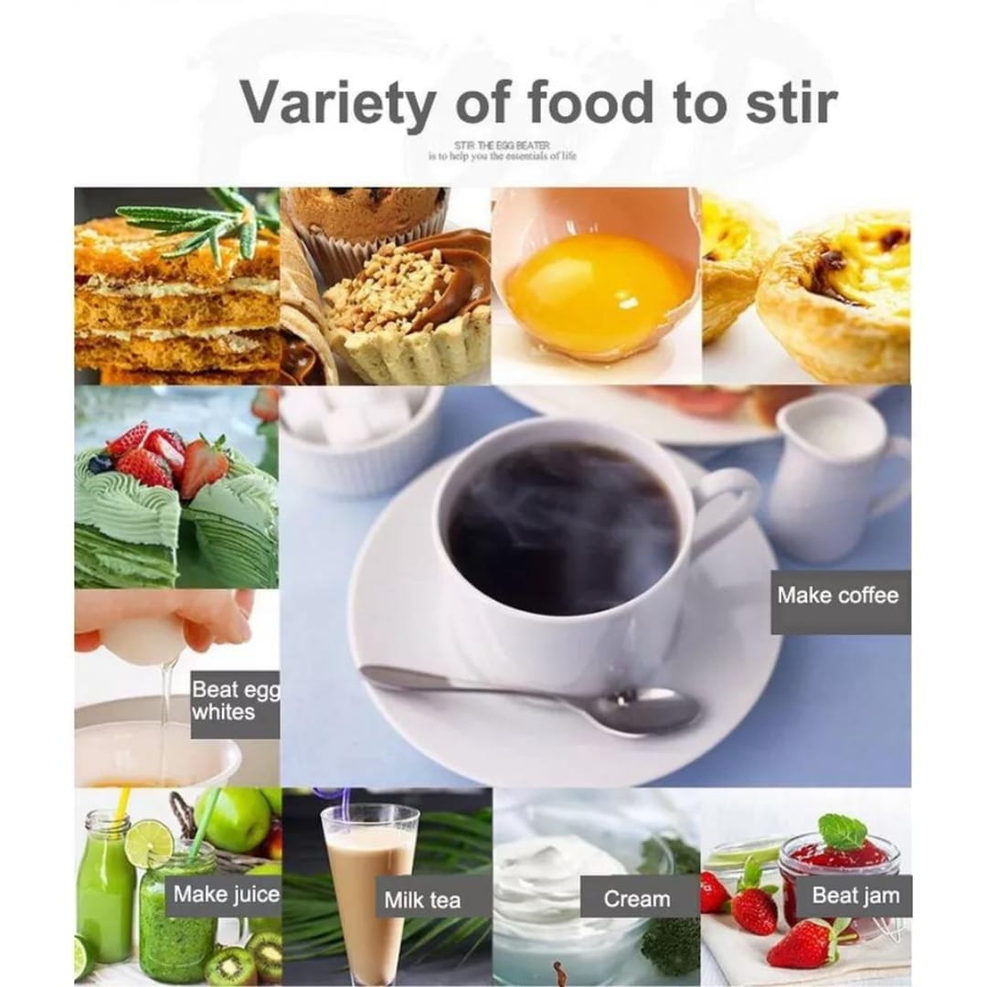 Mini Hand Held Electric Stainless Steel Egg Beater Coffee And Milk Frother