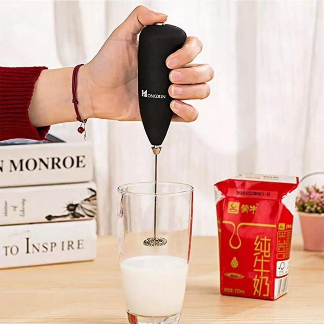 Mini Hand Held Electric Stainless Steel Egg Beater Coffee And Milk Frother