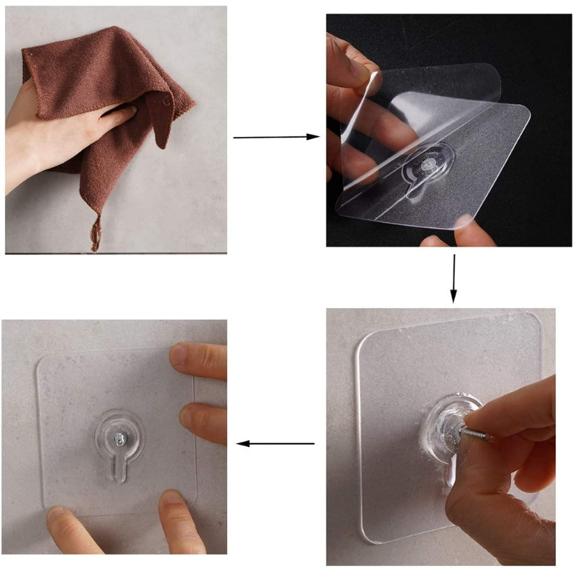 10Pcs Self Adhesive Wall Screws
