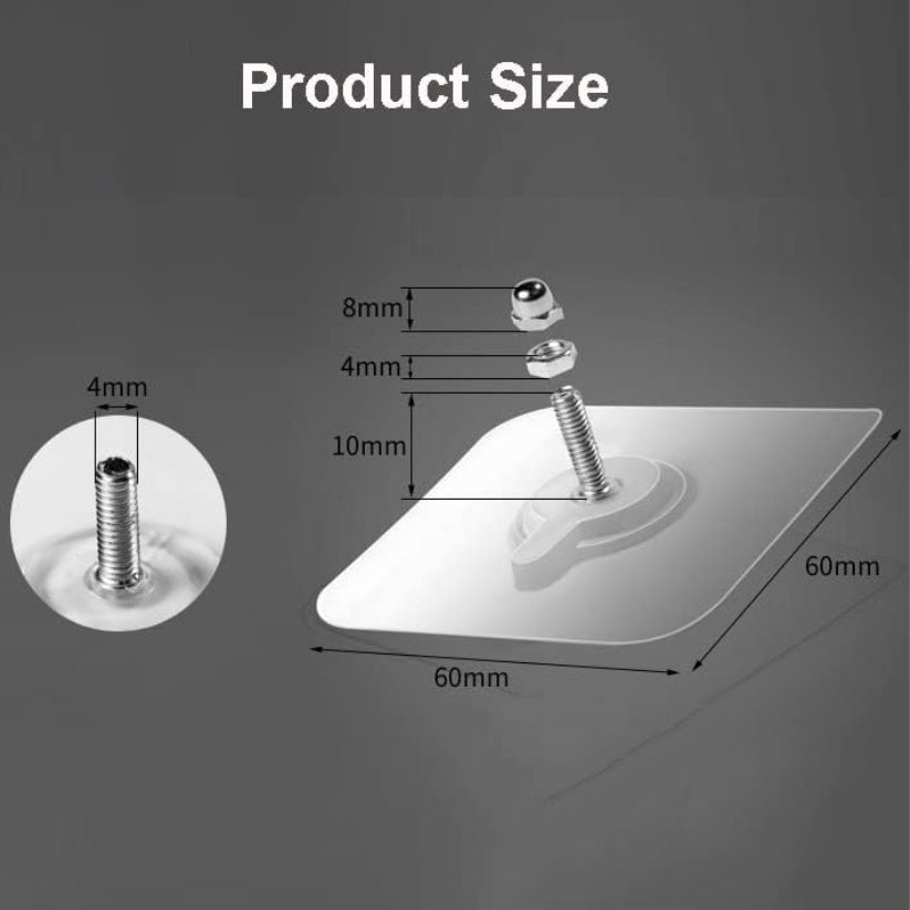 10Pcs Self Adhesive Wall Screws