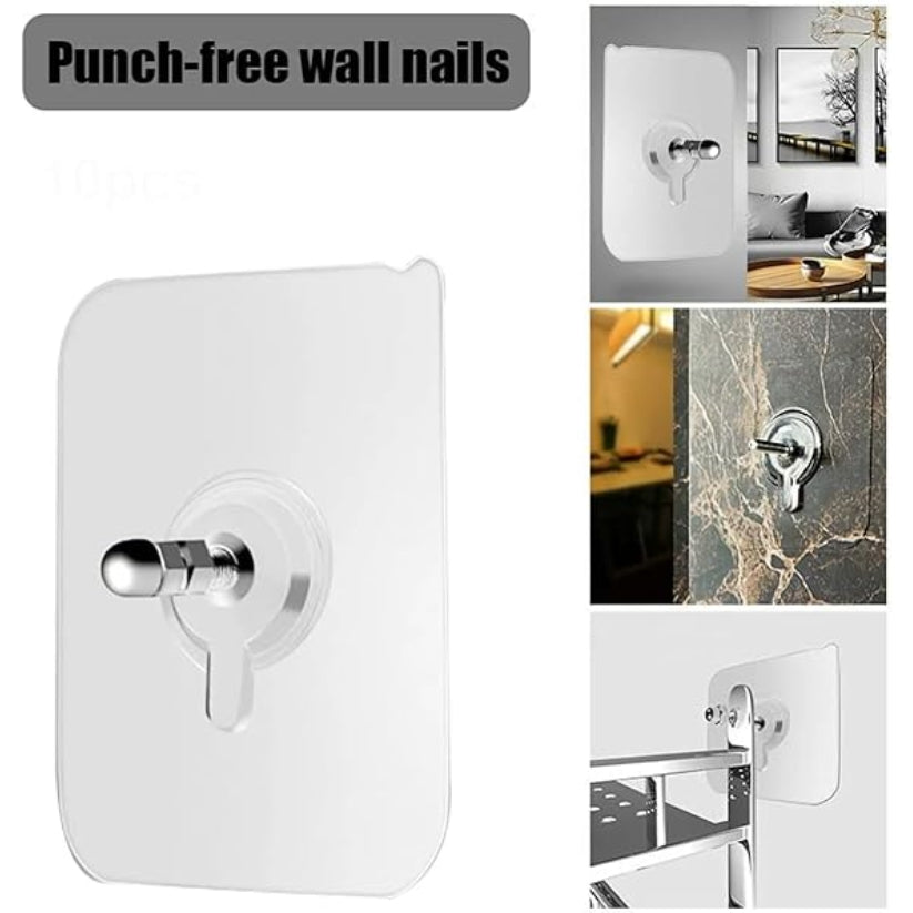 10Pcs Self Adhesive Wall Screws