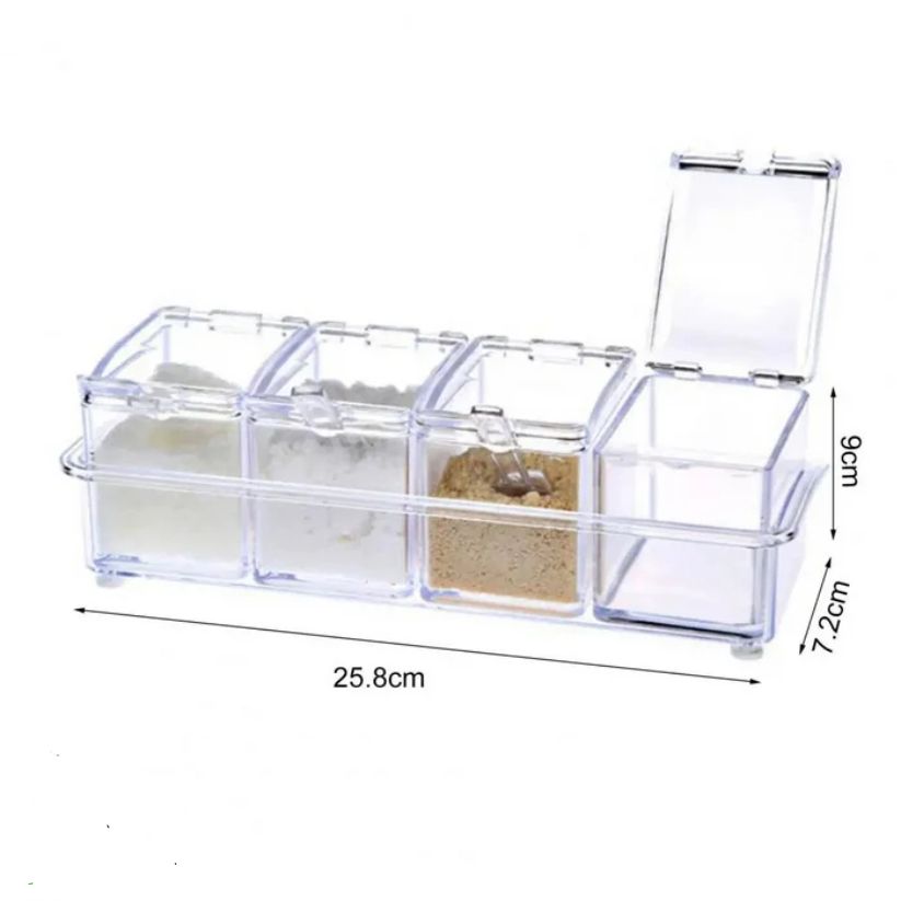 Clear Seasoning Spice Jar Set