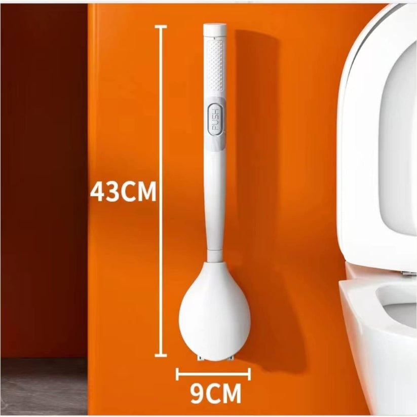 Wall Mounted Toilet Brush With Liquid Dispenser