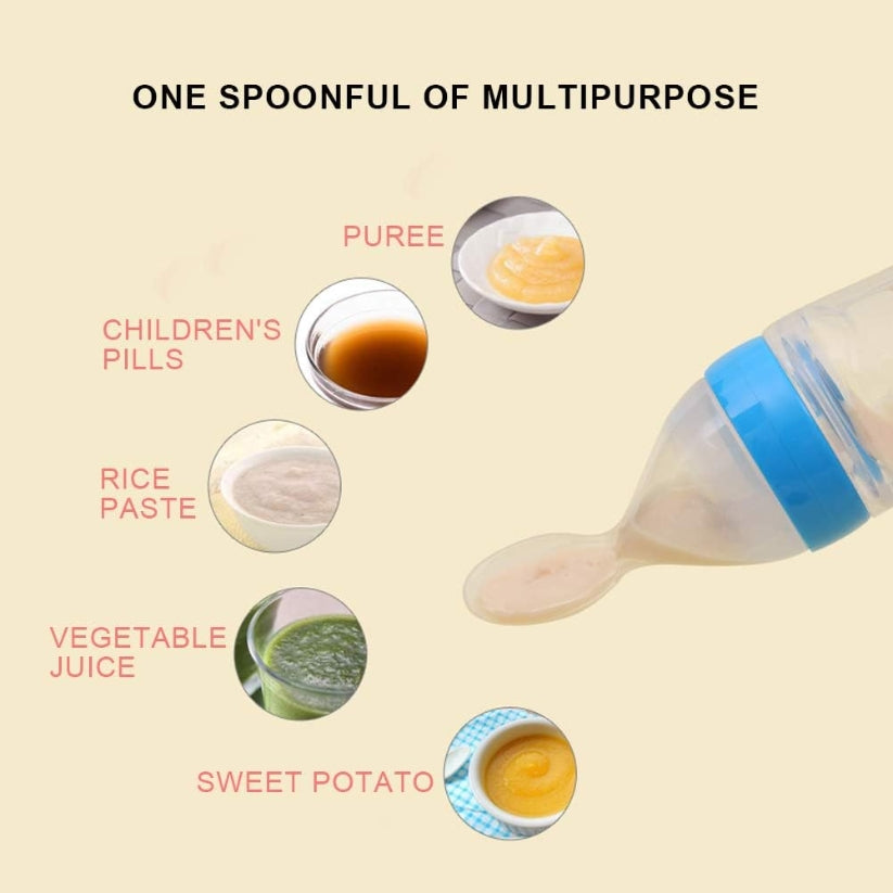 2 In 1 Baby Feeding Deal BABY SQUEEZING FEEDING SPOON BOTTLE And FRUIT PACIFIER