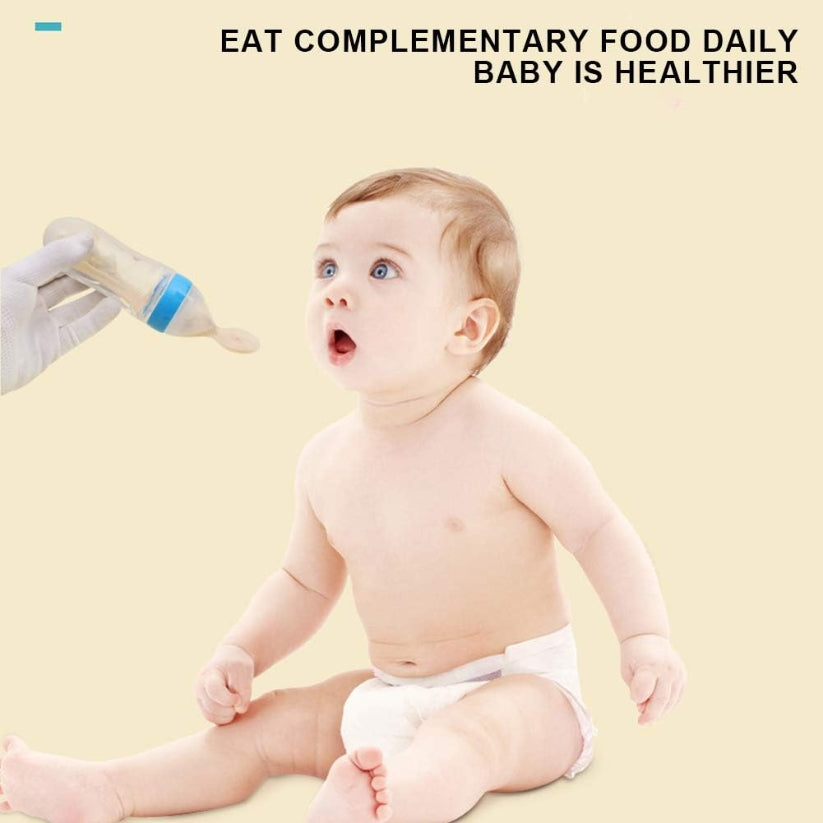 2 In 1 Baby Feeding Deal BABY SQUEEZING FEEDING SPOON BOTTLE And FRUIT PACIFIER
