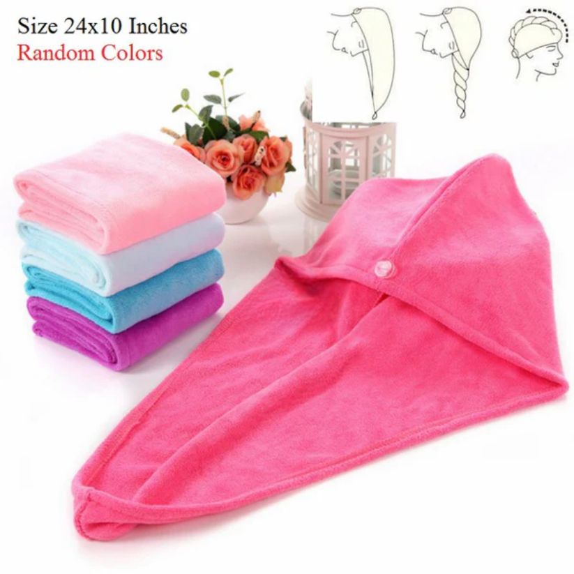 Super Absorbent Head Towel (Pack Of 3)