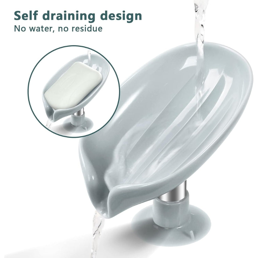 Water Free Leaf Shape Soap Dish (Pack Of 2)