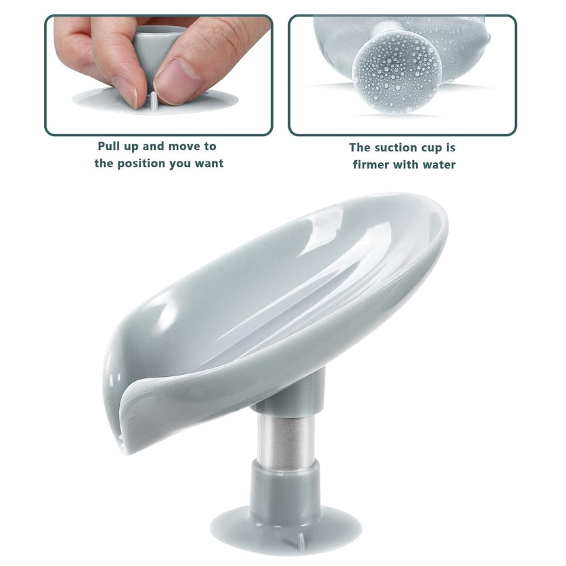 Water Free Leaf Shape Soap Dish (Pack Of 2)