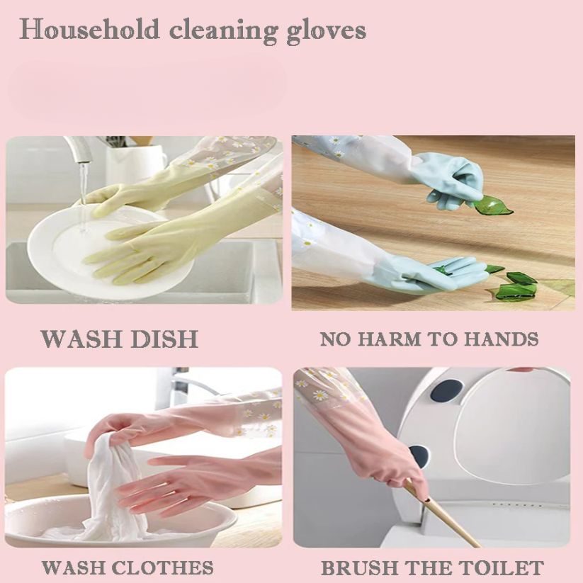Long Size Silicone Dishwashing Gloves