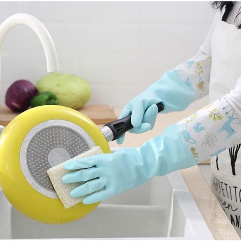 Long Size Silicone Dishwashing Gloves