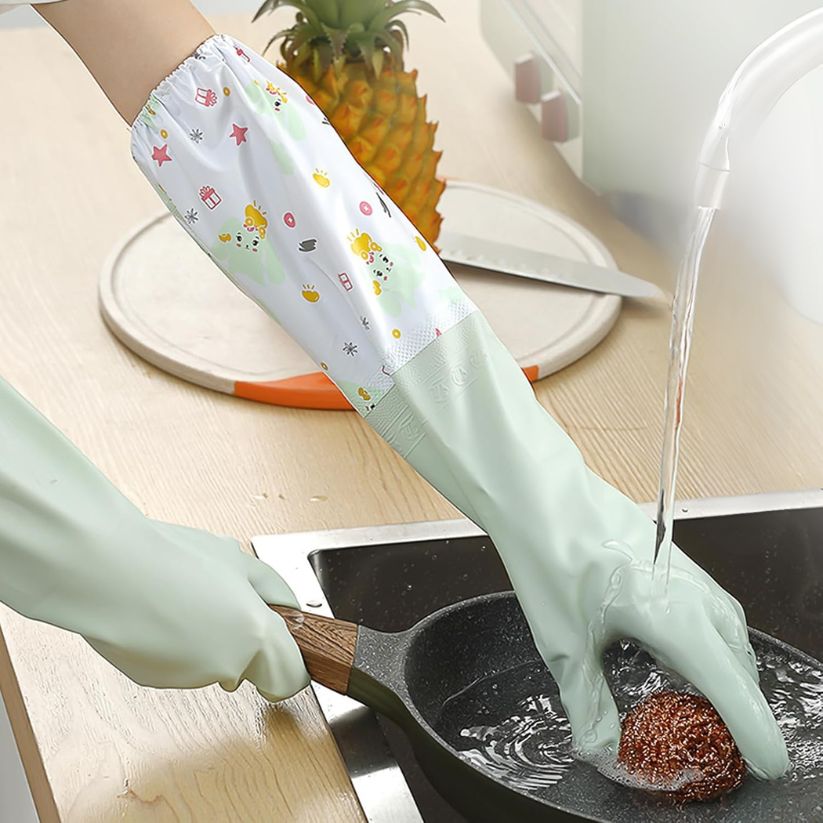Long Size Silicone Dishwashing Gloves