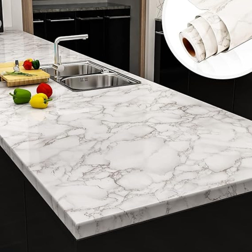 Self Adhesive Marble Sheet (White)
