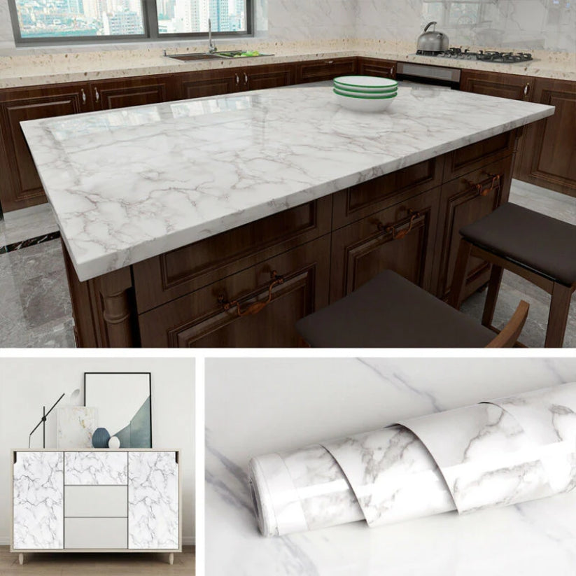Self Adhesive Marble Sheet (White)