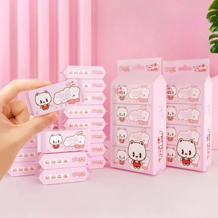 Mini Hand & Mouth Cleaning Wet Wipes (64 Pcs)