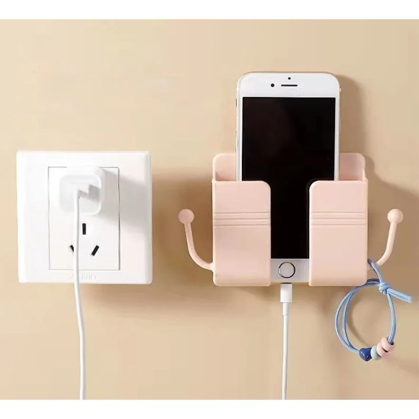 Wall-Mounted Mobile Phone Holder with Hook (Pack Of 3)