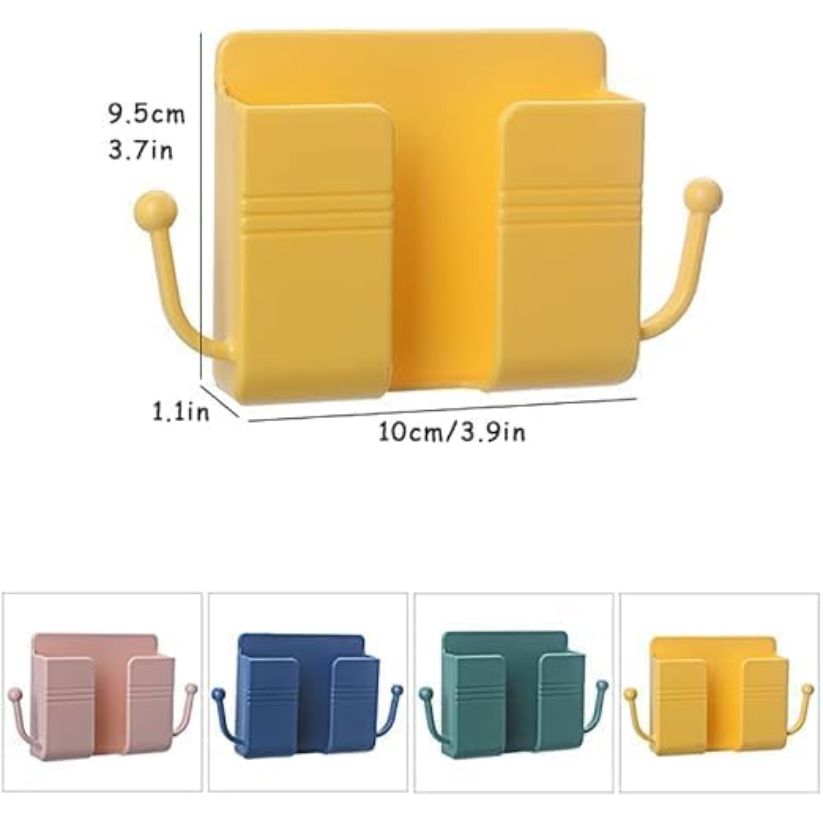 Wall-Mounted Mobile Phone Holder with Hook (Pack Of 3)