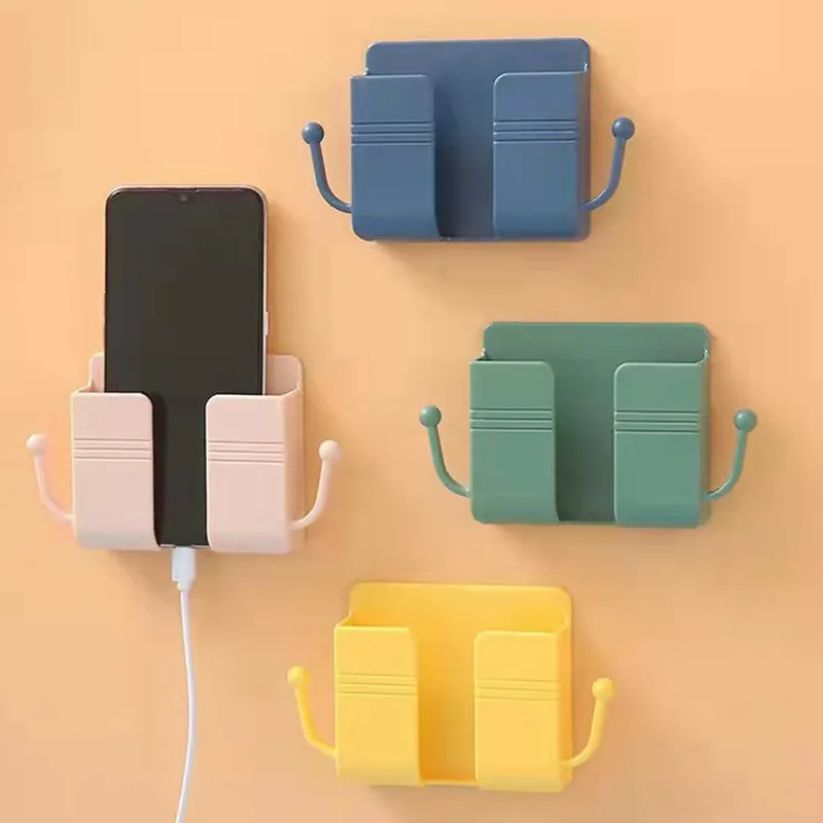 Wall-Mounted Mobile Phone Holder with Hook (Pack Of 3)