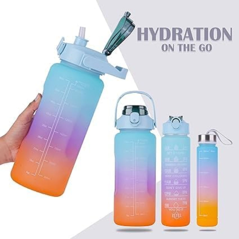 Motivational Sports Water Bottle Set of 3