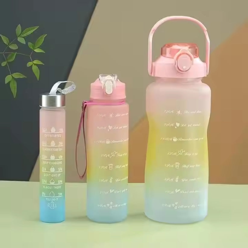 Motivational Sports Water Bottle Set of 3