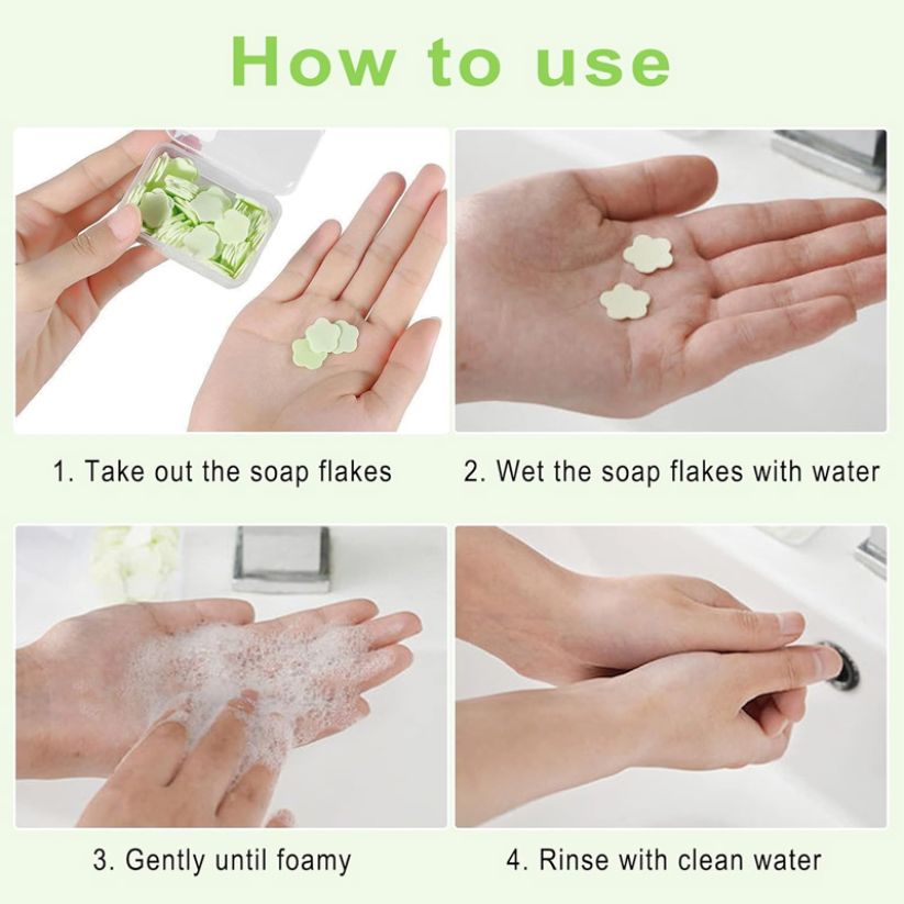 Disposable Petal Paper Soap (Pack Of 4)