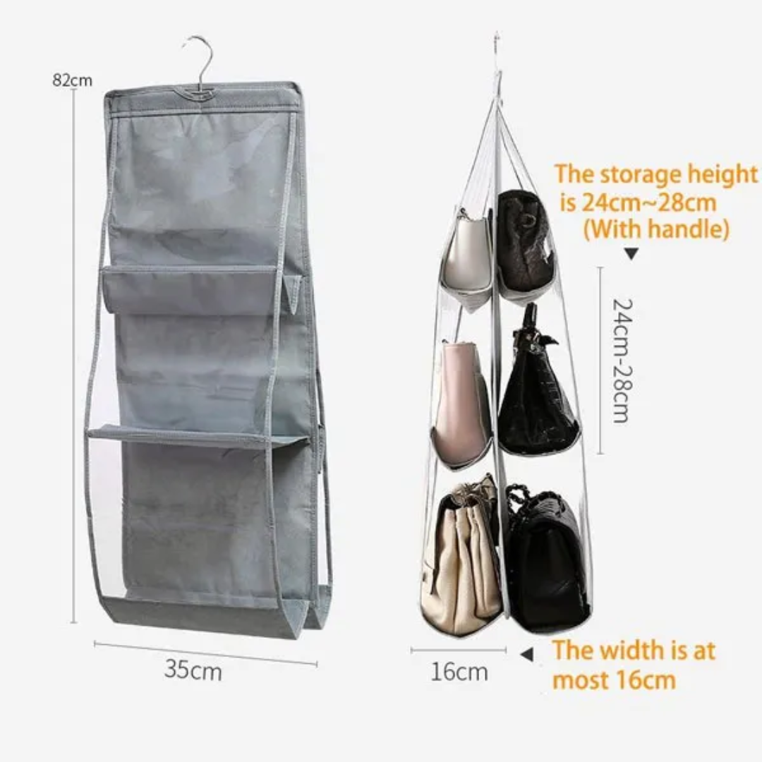 6 Pockets Hanging Purse Organizer