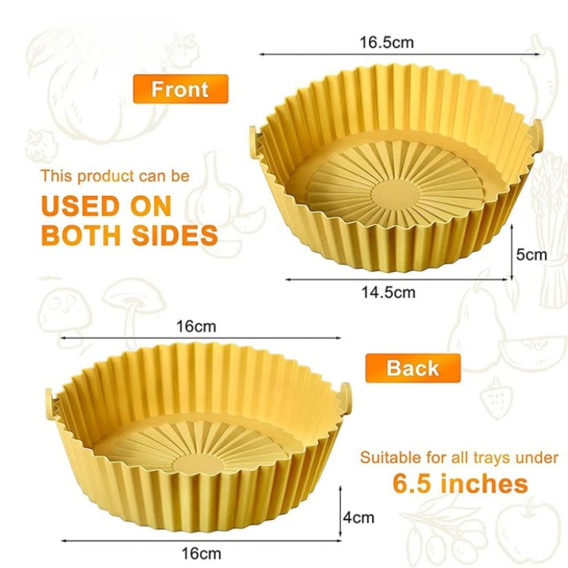 Silicone Air Fryer Baking Plates (Pack Of 2)