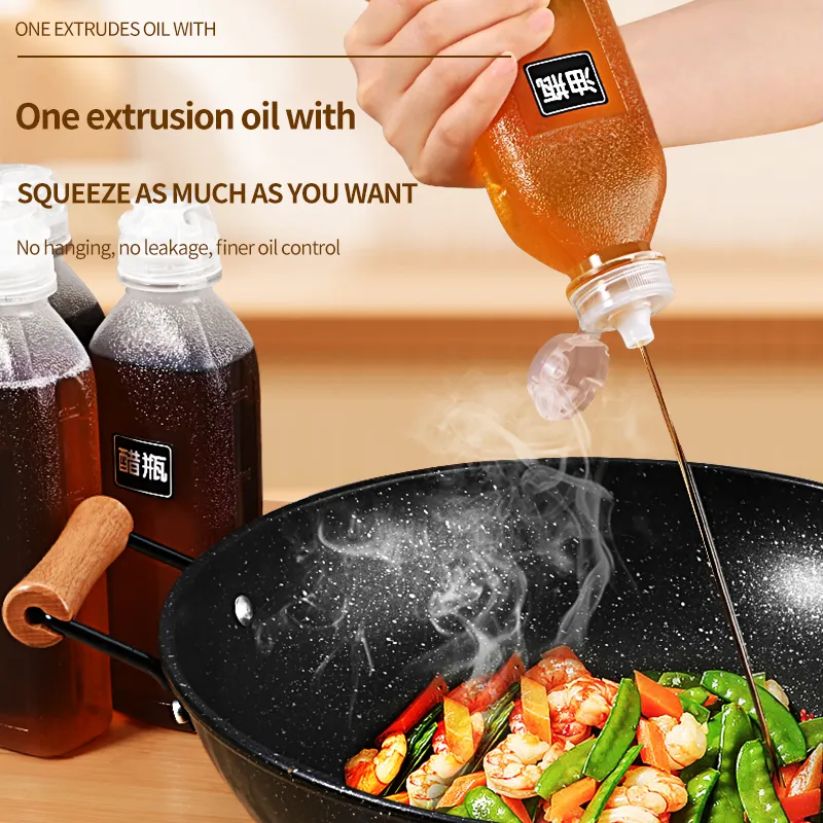 500ML Squeeze Oil Bottle (Pack Of 2)