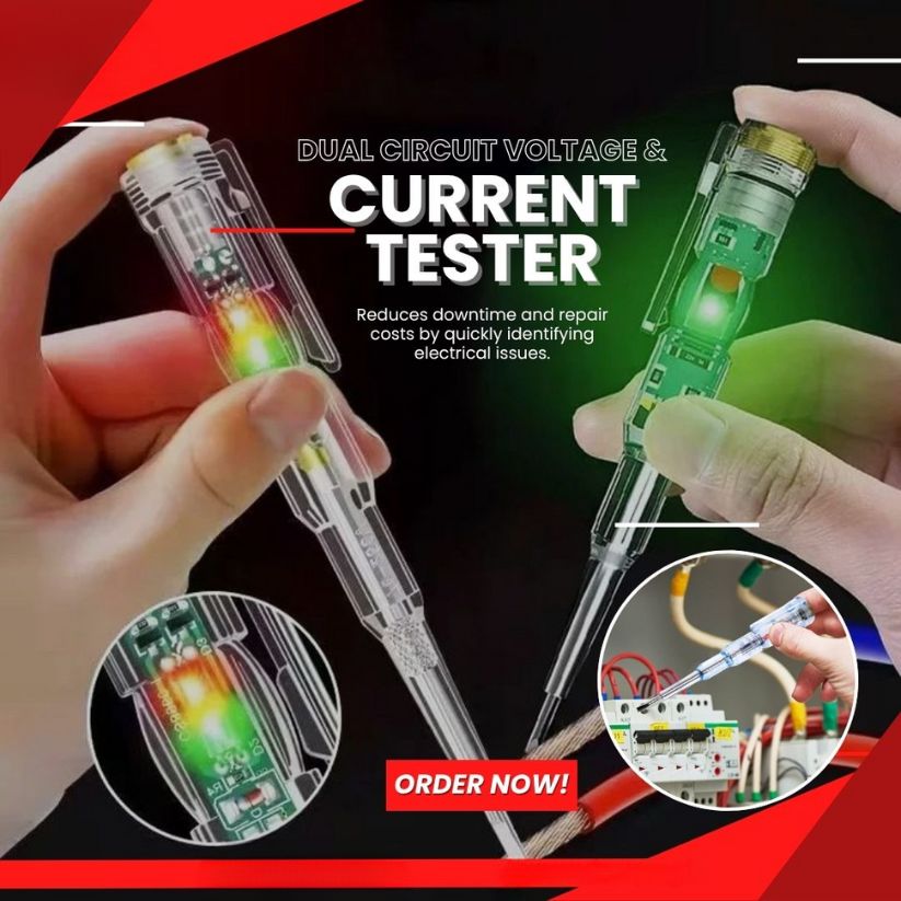 Dual Circuit Electrical Voltage and Current Tester Pen